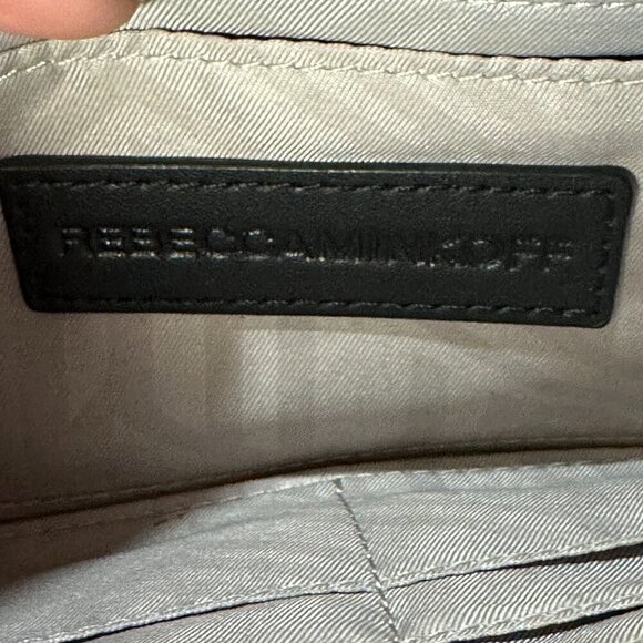 Rebecca Minkoff Leather Love Clutch Handbag WOC Mink Chain Strap - Picture 6 of 9